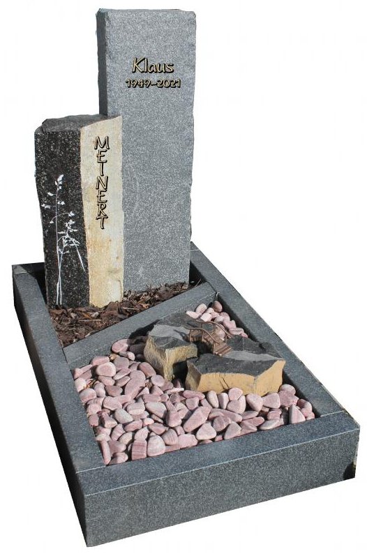 Urnengrabanlage antik gebürstet